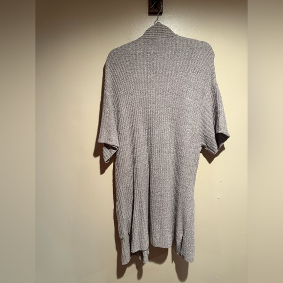 Barefoot Dreams CozyChic Lite QVWCL1010 Open Short Sleeve Cardigan size large - Picture 8 of 9